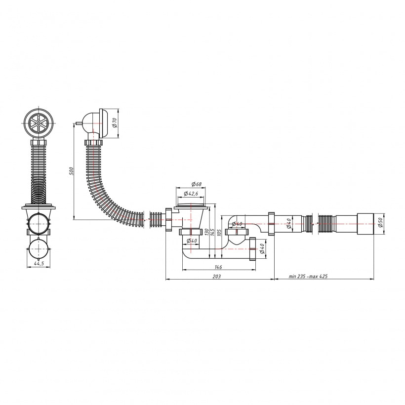 Lidz (WHI) 60 03 V002 02 Габаритні розміри