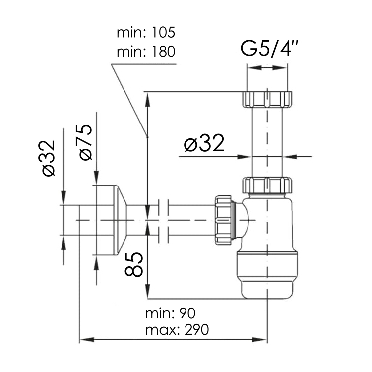 Imprese SWW290180032 Габаритные размеры