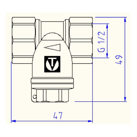 Valtec 1/2" (VT.385.N.04) Габаритні розміри