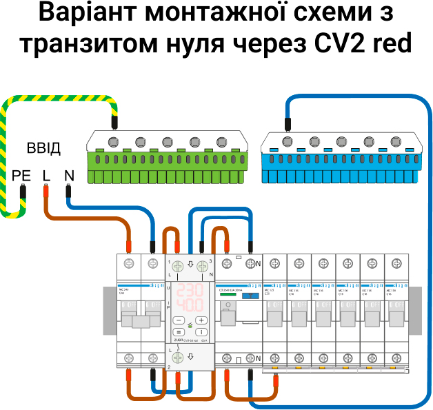 в продаже Реле напряжения с контролем тока Zubr CV2-40 red - фото 3