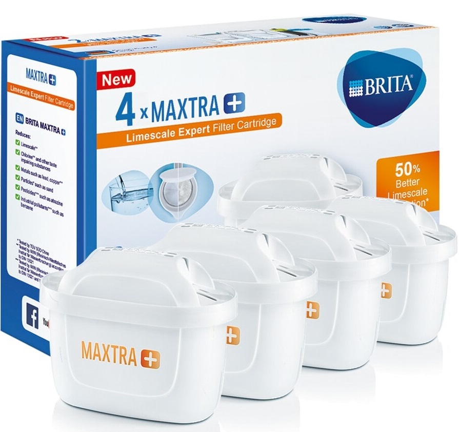 Комплект картриджей для фильтра-кувшина Brita Maxtra+ Limescale 4шт. (для жесткой воды)