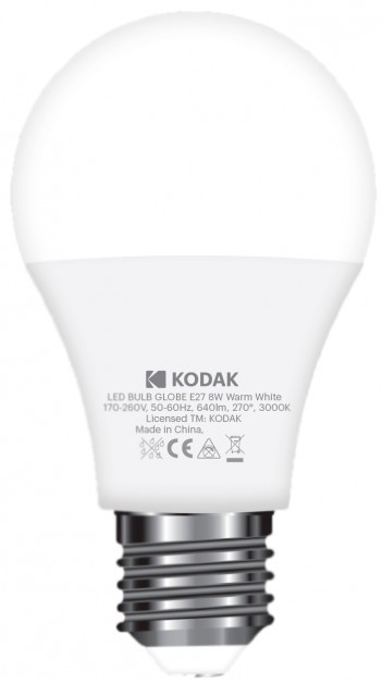 светодиодная лампа Kodak A60, 8W, 3000К цена 70.20 грн - фотография 2