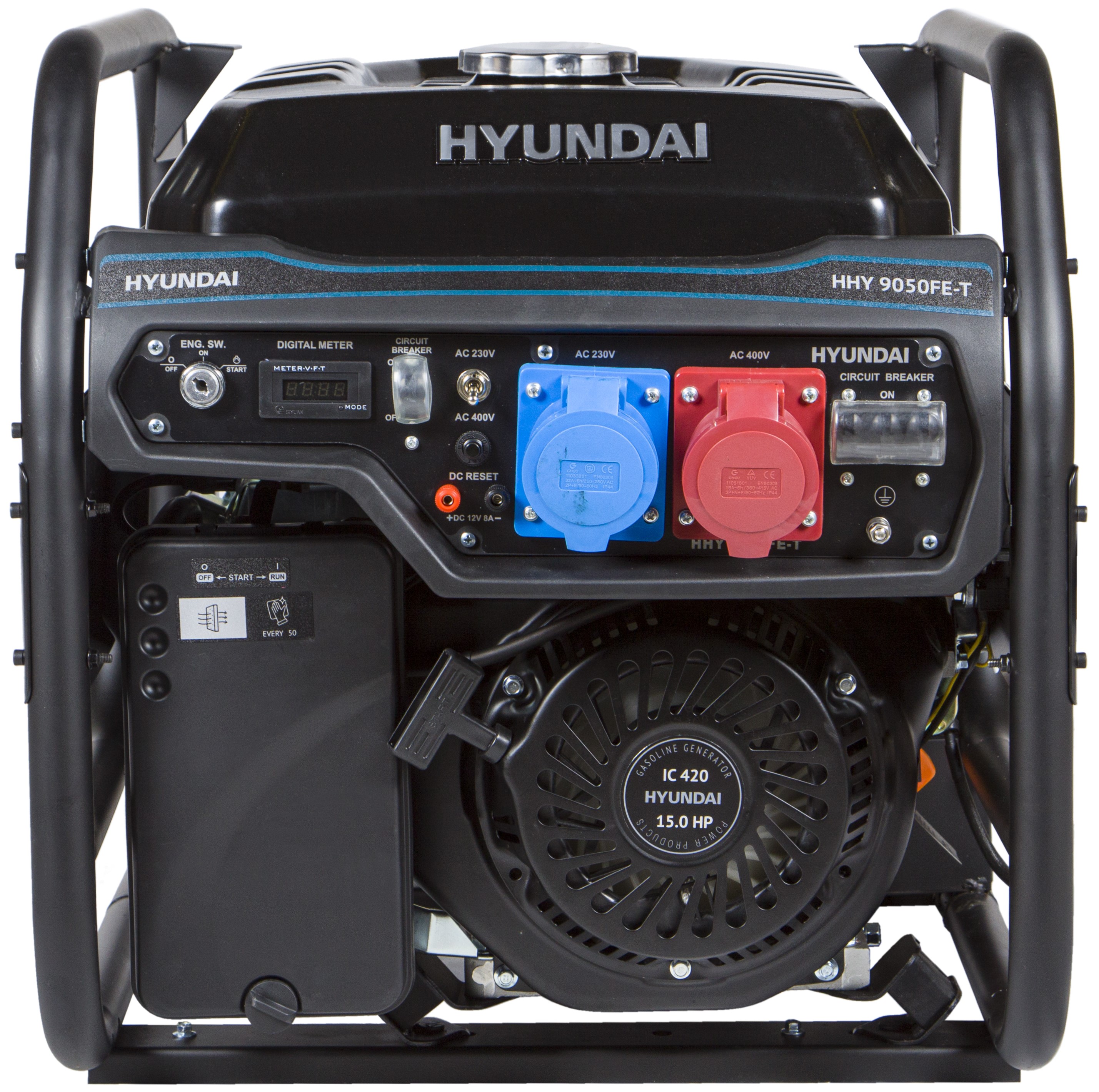Генератор на 380В Hyundai HHY 9050FE-T