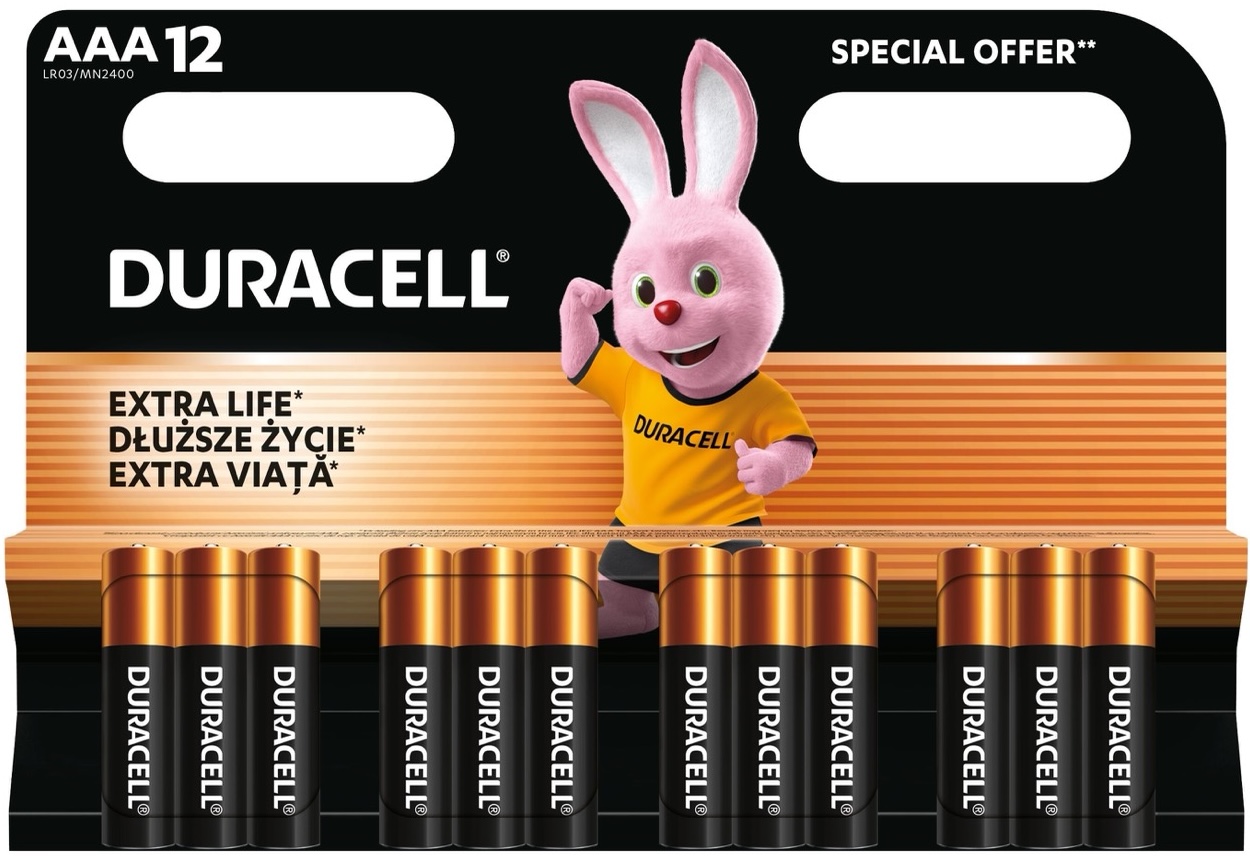 Duracell LR03 MN2400 12шт. (5000394203389)