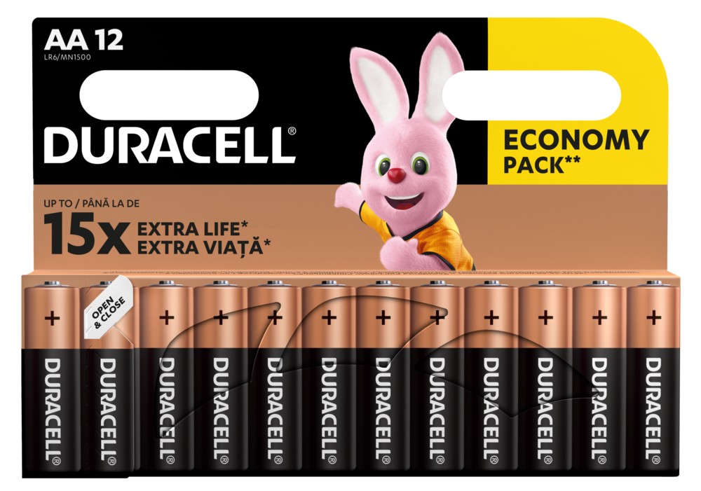 Батарейки 12 штук Duracell LR06 MN1500 12шт.