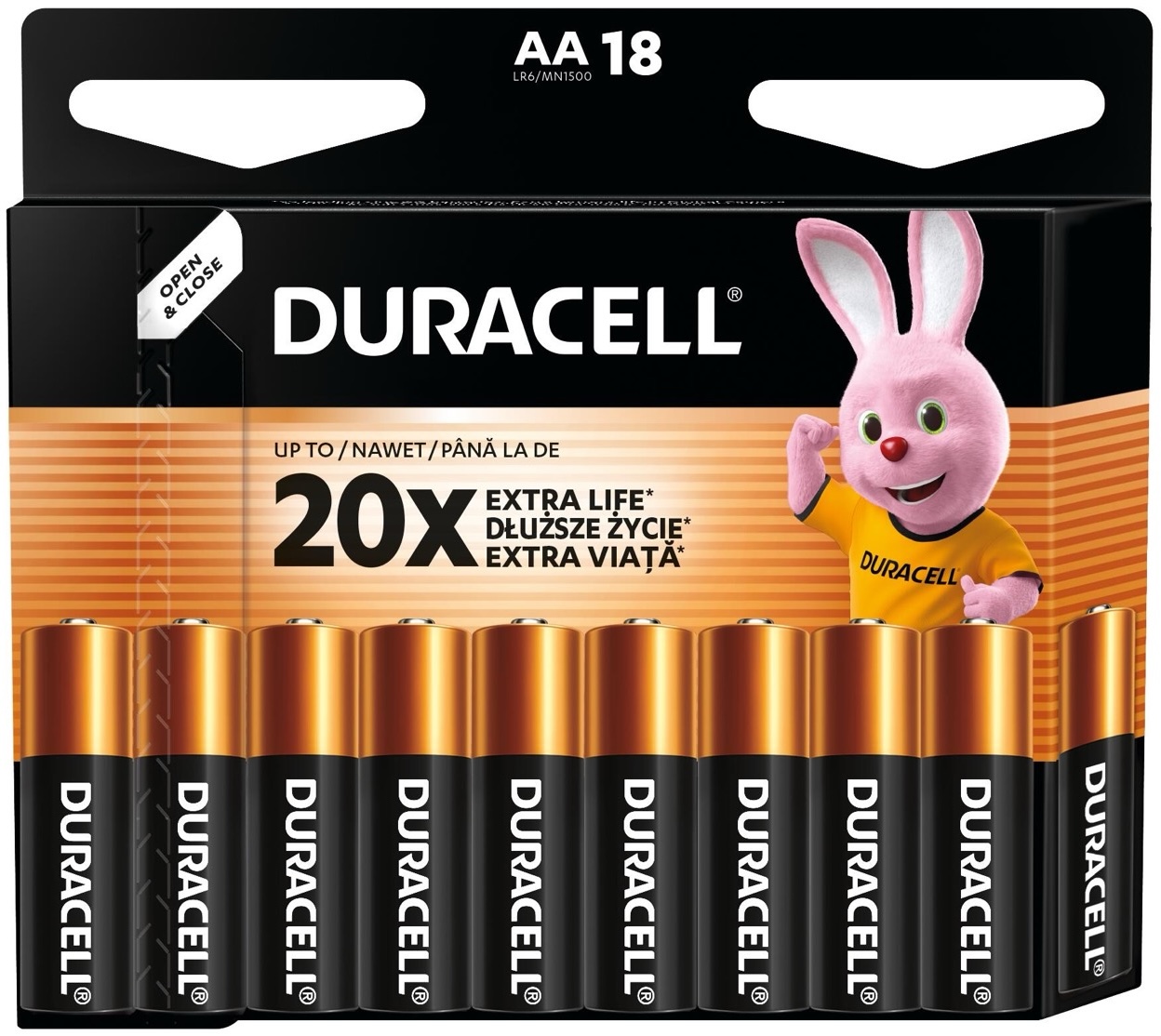 Батарейка Duracell LR06 MN1500 18шт. (5000394107519)