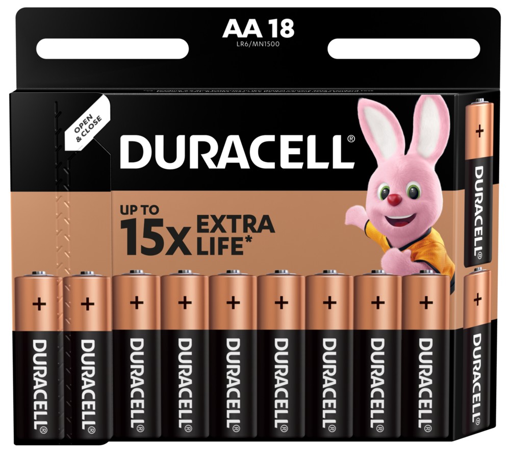Ціна батарейка Duracell LR06 MN1500 18шт. в Києві