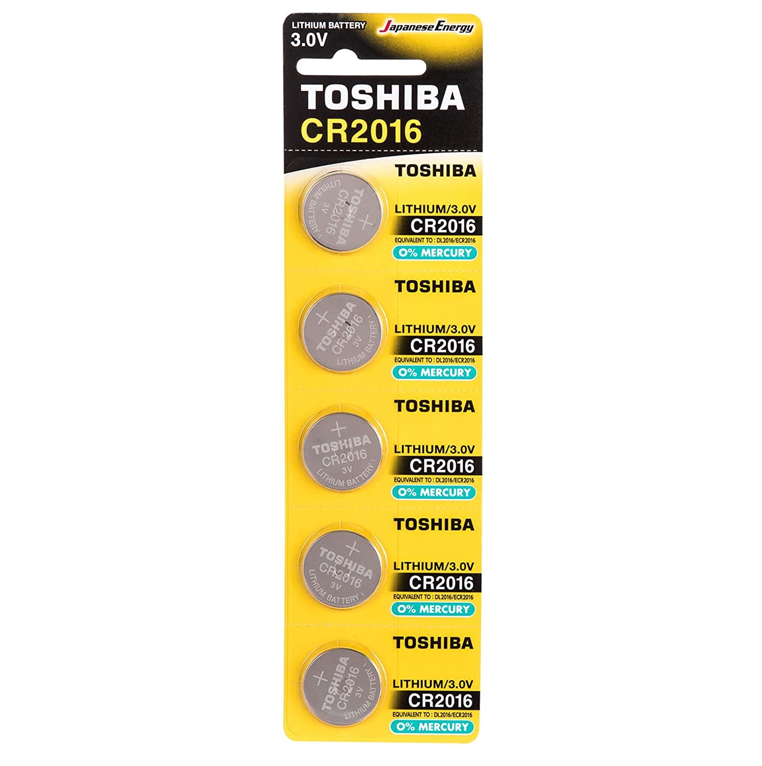 Батарейки типа CR2016 Toshiba CR2016 BP 1X5