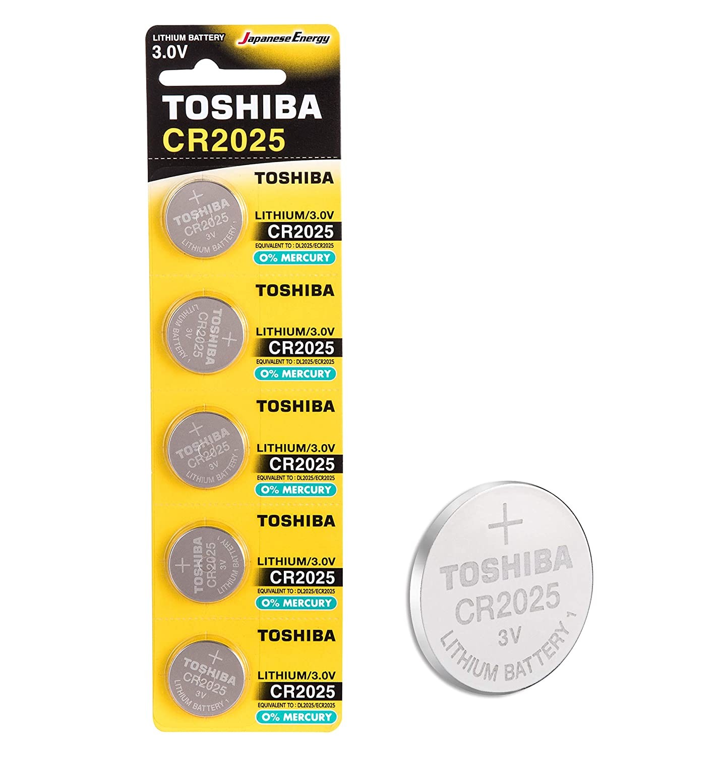 Характеристики батарейка Toshiba CR2025 BP 1X5