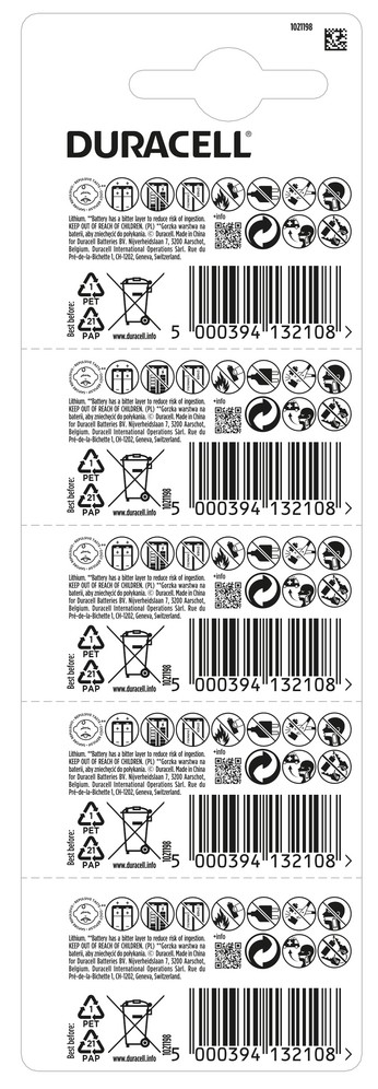 Батарейка Duracell DL2016 DSN 5шт. цена 325 грн - фотография 2