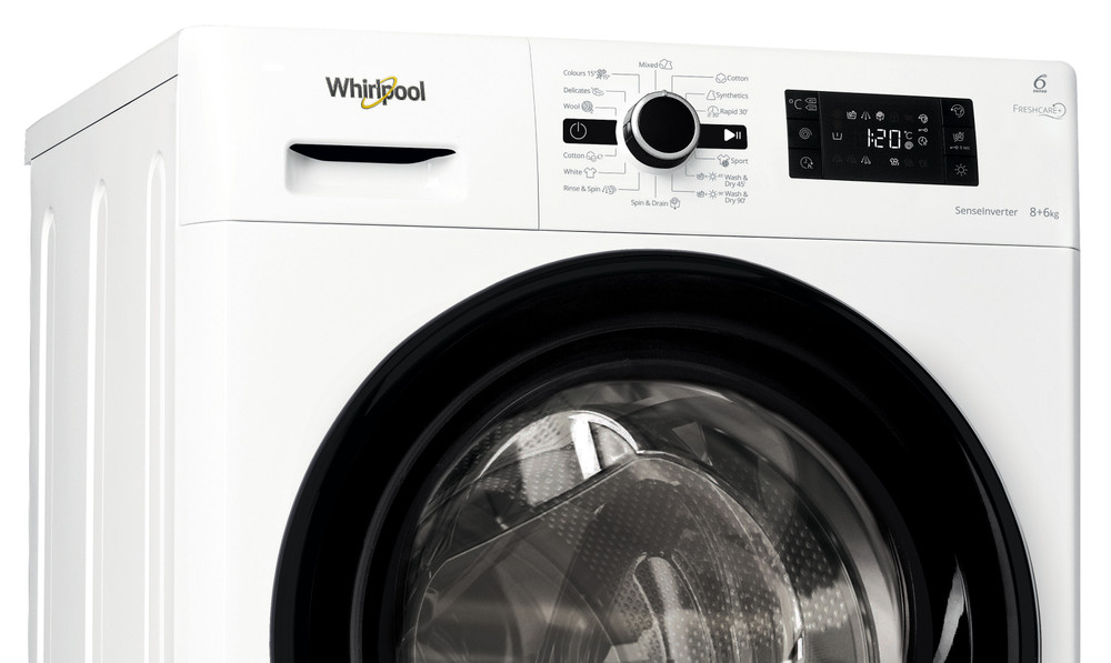 Стирально-сушильная машина Whirlpool FWDG86148BEU цена 26221.80 грн - фотография 2