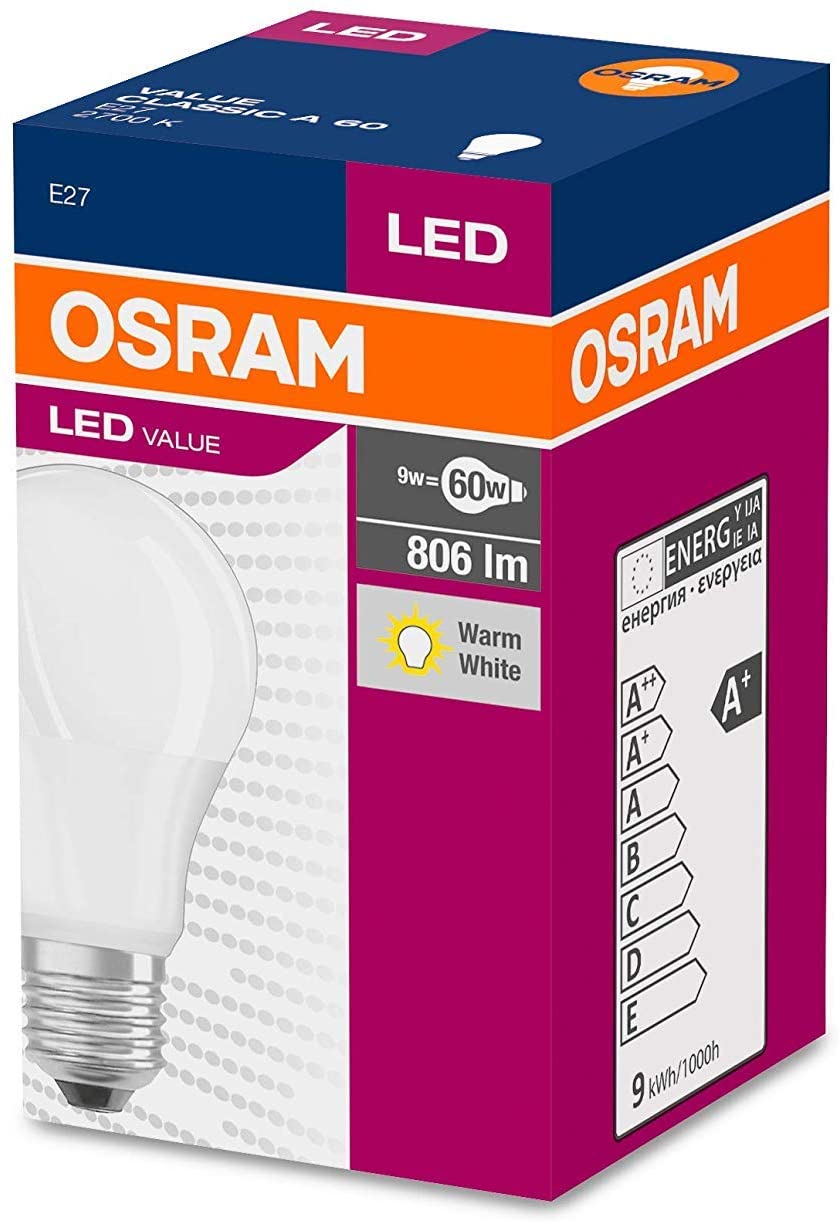 Світлодіодна лампа Osram Led Value CLA60 10W/827 220-240V FR E27 2700К (405289932684) ціна 49.90 грн - фотографія 2