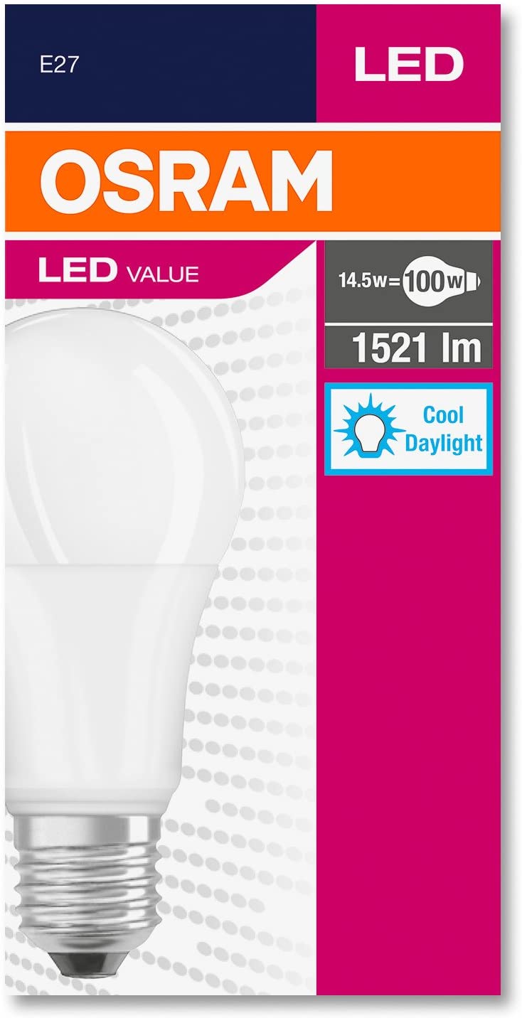 Світлодіодна лампа Osram Led Value A100 13W 1521Lm 6500К E27 (4052899971042)  ціна 98 грн - фотографія 2