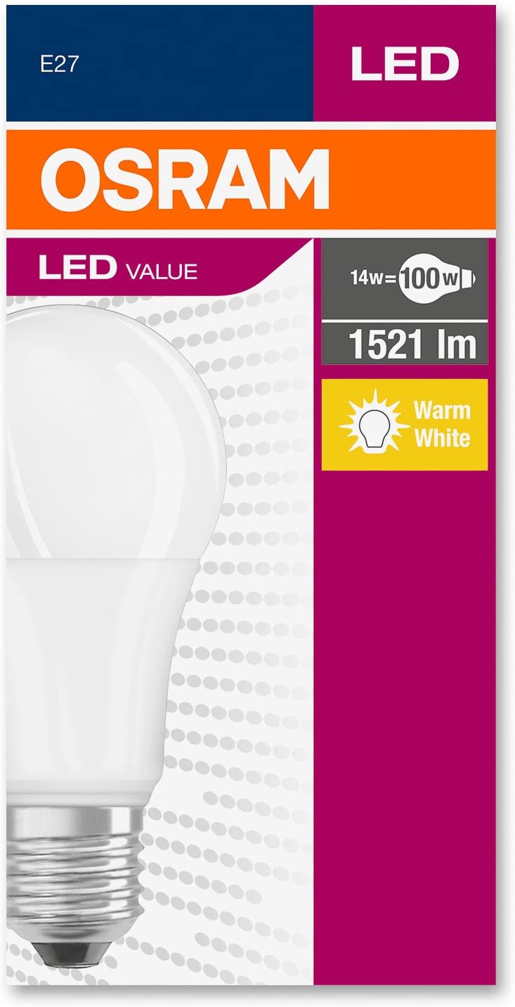 Світлодіодна лампа Osram Led Value CL A100 14W/827 230V FR E27 (4052899971097) ціна 133 грн - фотографія 2