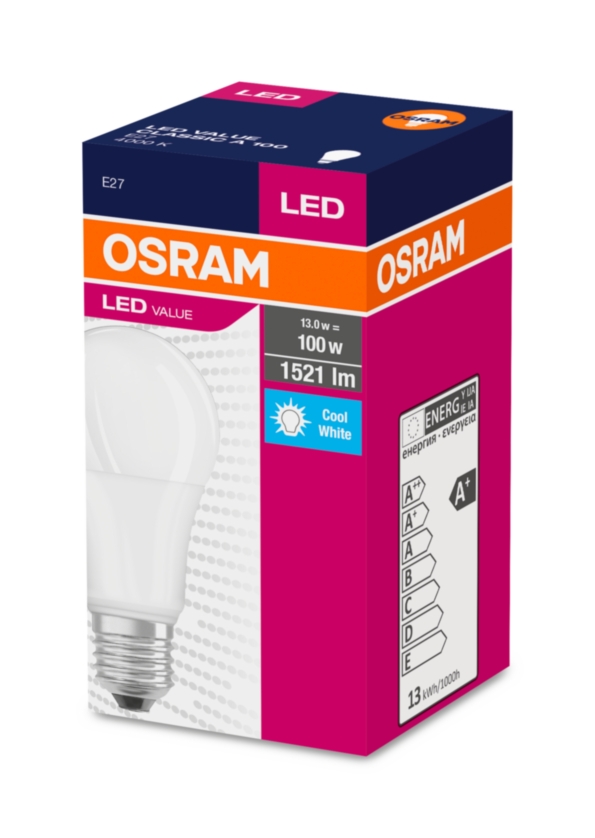 Світлодіодна лампа Osram Led Value Classic A100 14,5W E27 4000K FR 230V (4052899973428) ціна 133 грн - фотографія 2