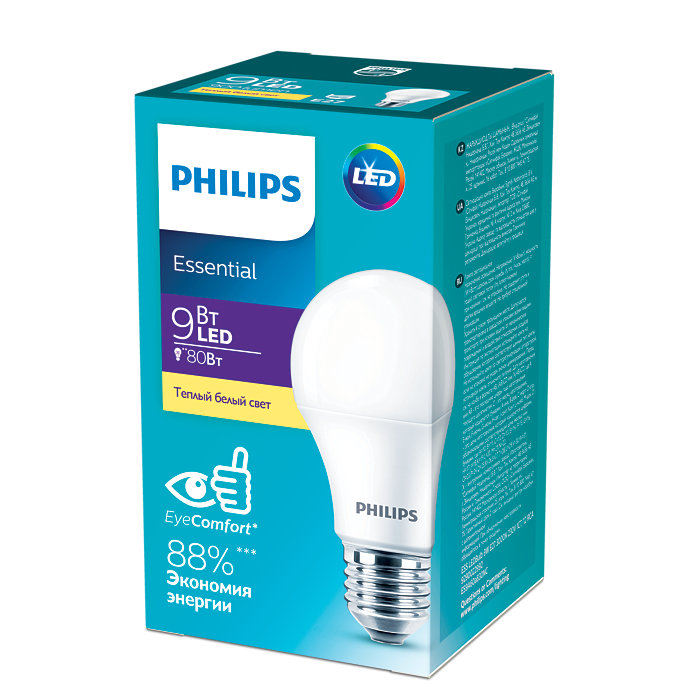 Світлодіодна лампа Philips ESS LedBulb 9W E27 3000K 230V 1CT/12 (929002299287) ціна 99 грн - фотографія 2