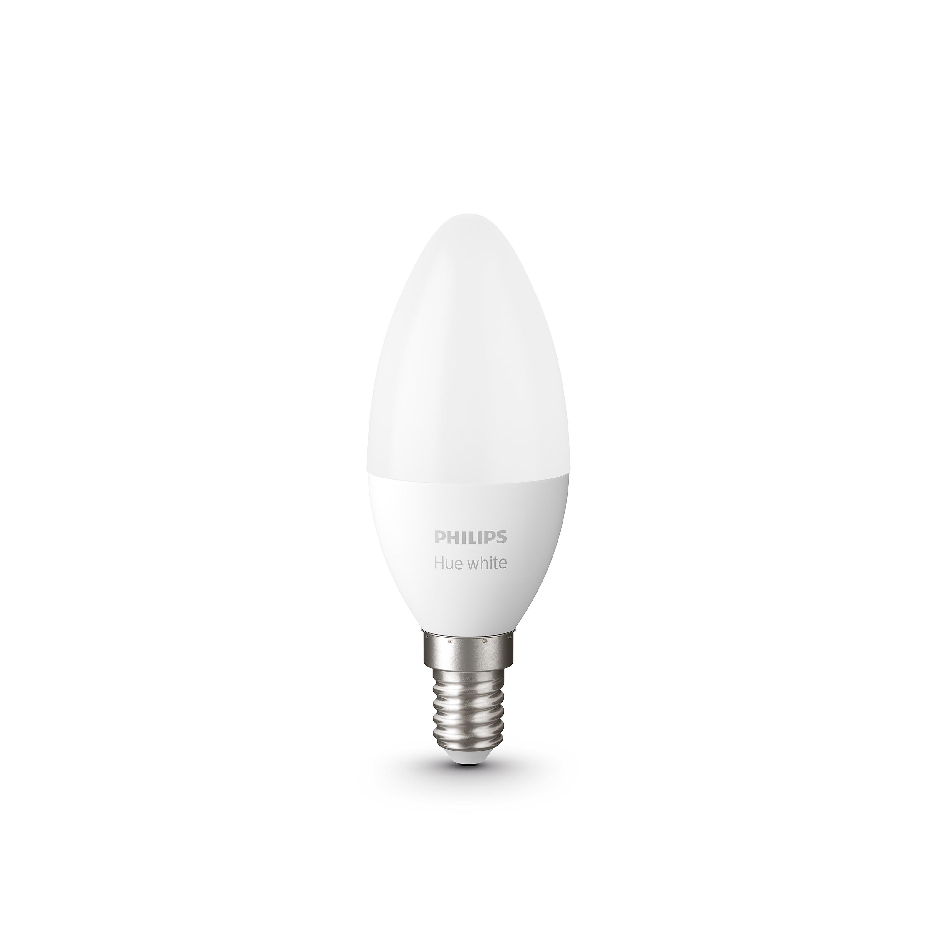 Характеристики светодиодная лампа philips форма свеча Philips Led Hue E14 5.5W(40W) 2700K Bluetooth Dim набор 2 шт (929002039904)