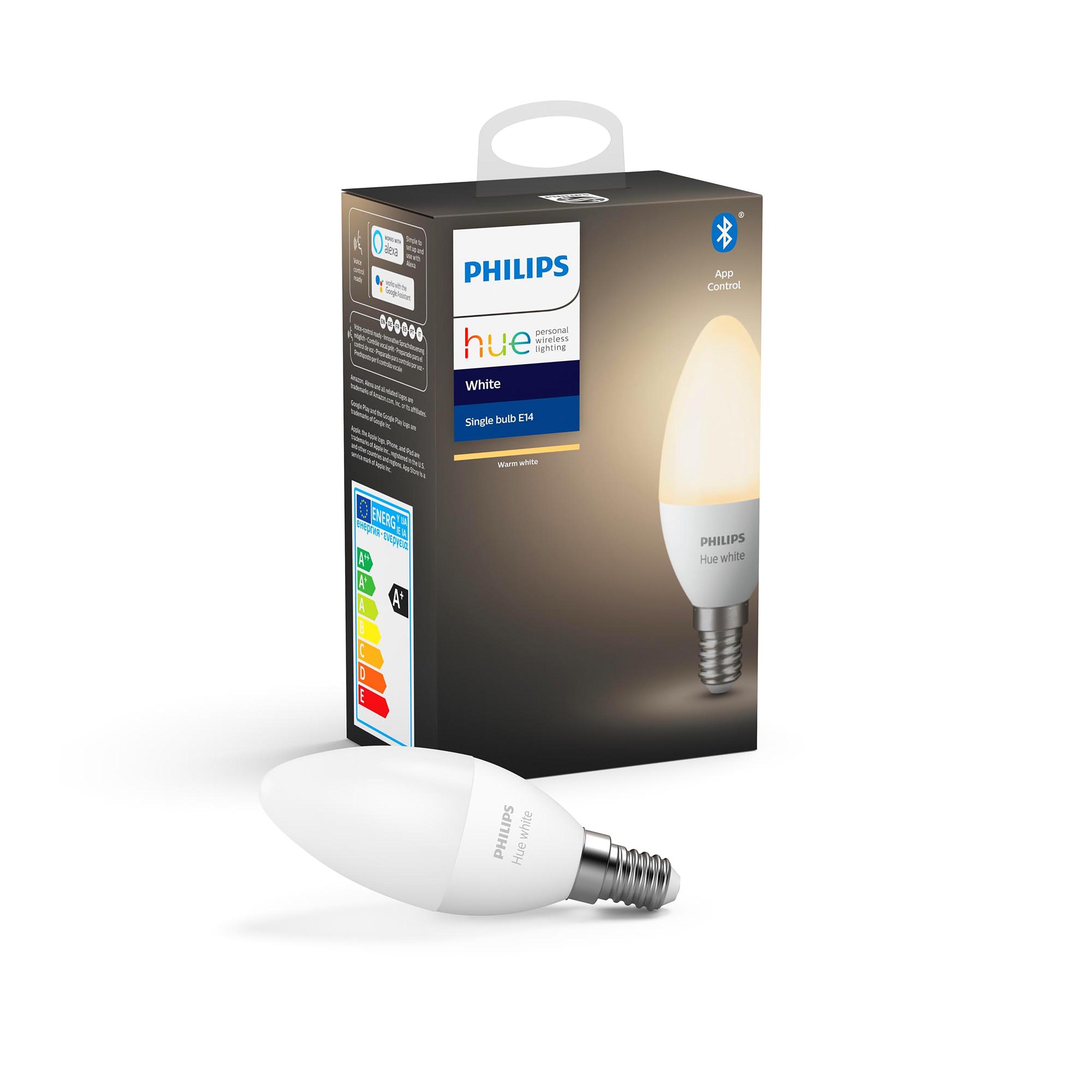 Светодиодная лампа Philips форма свеча Philips Led Hue E14 5.5W(40W) 2700K Bluetooth Dim (929002039903)