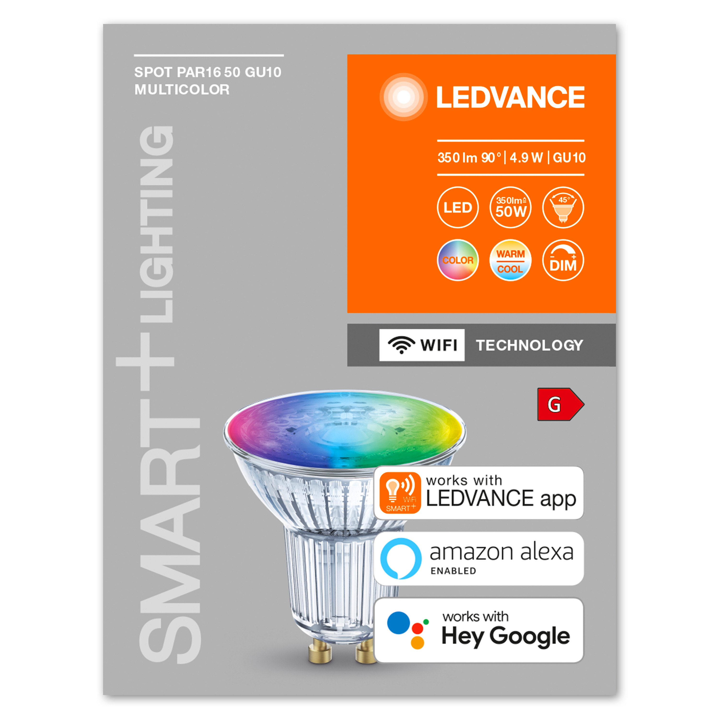Smart cветодиодная лампа Ledvance Smart+ WiFi Spot 5W MR16 GU10 220V 2700-6500K (4058075485693) отзывы - изображения 5
