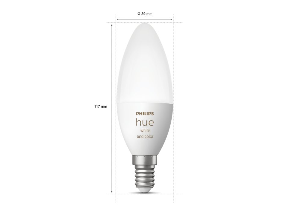 Smart світлодіодна лампа Philips Hue E14, 5.3W(40Вт), 2000K-6500K, RGB, ZigBee, Bluetooth, димування 2 шт (929002294210) огляд - фото 8