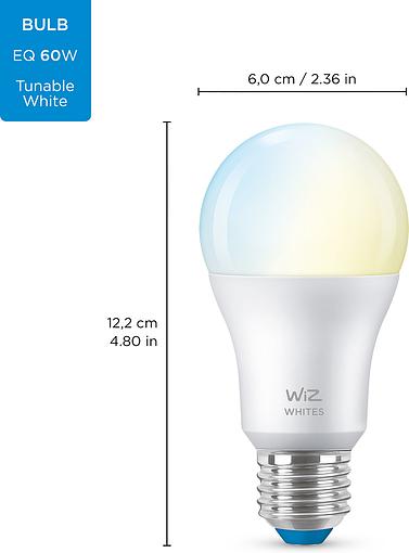 Smart cветодиодная лампа WiZ Led Smart E27 8W 806Lm A60 2700-6500K Wi-Fi (929002383502) обзор - фото 8