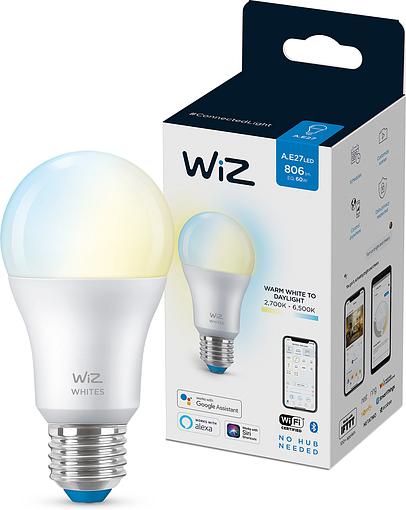 Smart cветодиодная лампа WiZ Led Smart E27 8W 806Lm A60 2700-6500K Wi-Fi (929002383502)