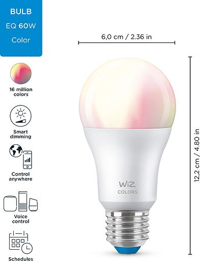 продукт WiZ Led Smart E27 8W 806Lm A60 2200-6500K RGB Wi-Fi (929002383602) - фото 14