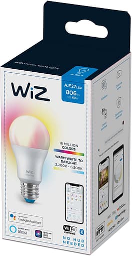 карточка товара WiZ Led Smart E27 8W 806Lm A60 2200-6500K RGB Wi-Fi (929002383602) - фото 16