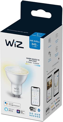 огляд товару Smart світлодіодна лампа WiZ Led Smart GU10 4.7W 400Lm 2700-6500K Wi-Fi (929002448302) - фотографія 12