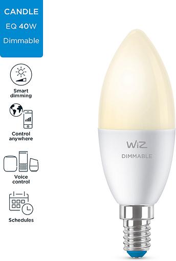 Smart cветодиодная лампа WiZ Led Smart E14 4.9W 470Lm C37 2700K Dimm Wi-Fi (929002448502) характеристики - фотография 7
