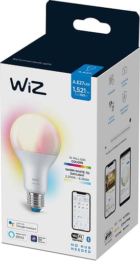 Smart cветодиодная лампа WiZ Led Smart E27 13W 100W 1521Lm A67 2200-6500K RGB Wi-Fi (929002449702) обзор - фото 11