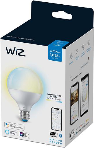 обзор товара Smart cветодиодная лампа WiZ Led Smart E27 11W 1055Lm G95 2700-6500K Wi-Fi (929002451002) - фотография 12