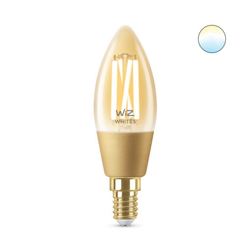 Smart cветодиодная лампа WiZ Led Smart E14 4.9W 370Lm C35 2000-5000K Filament Wi-Fi (929003017701) цена 599 грн - фотография 2