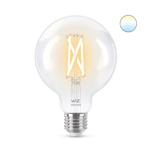 Smart cветодиодная лампа WiZ Led Smart E27 7W 806Lm G95 2700-6500 Filament Wi-Fi (929003018201) цена 499.00 грн - фотография 2