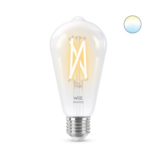 Smart cветодиодная лампа WiZ Led Smart E27 7W 806Lm ST64 2700-6500K Filament Wi-Fi (929003018601) цена 429.00 грн - фотография 2