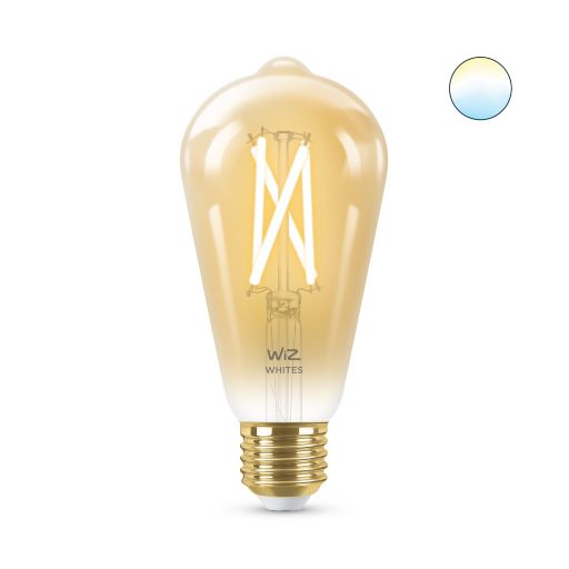 Smart cветодиодная лампа WiZ Led Smart E27 7W 640Lm ST64 2000-5000K Wi-Fi (929003018701) цена 459.00 грн - фотография 2