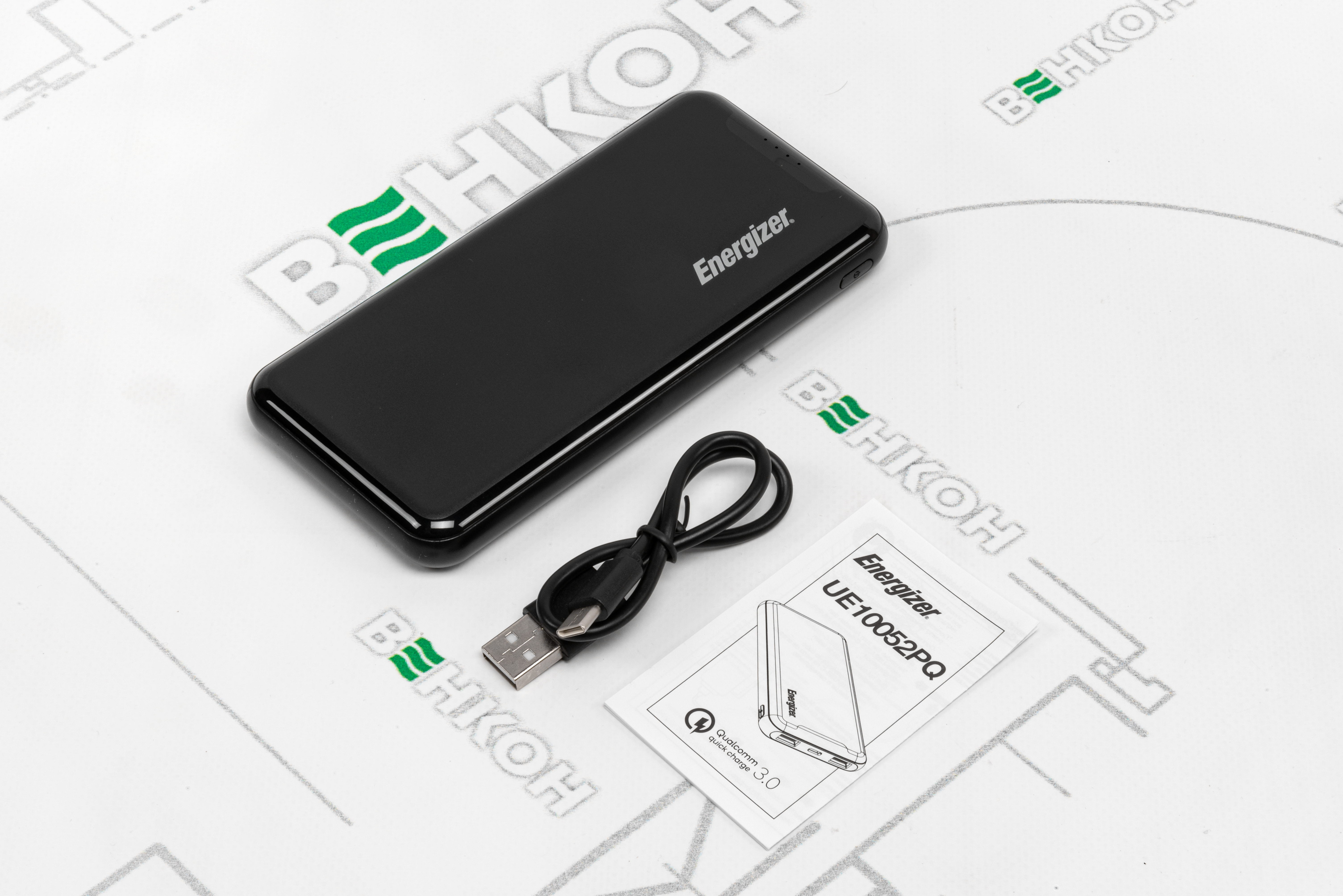 Повербанк Energizer 10000 mAh Black (UE10052PQ) внешний вид - фото 9