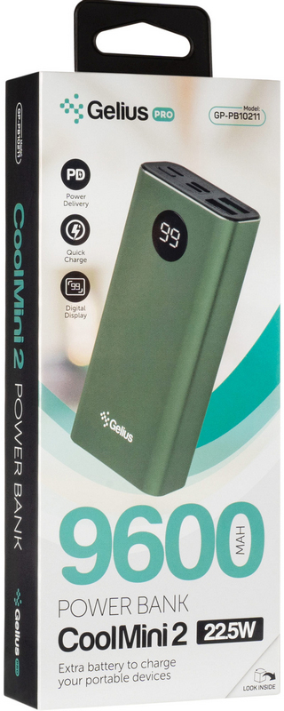 Повербанк Gelius Pro CoolMini 2 PD GP-PB10-211 9600 mAh Green (00000082623) огляд - фото 11