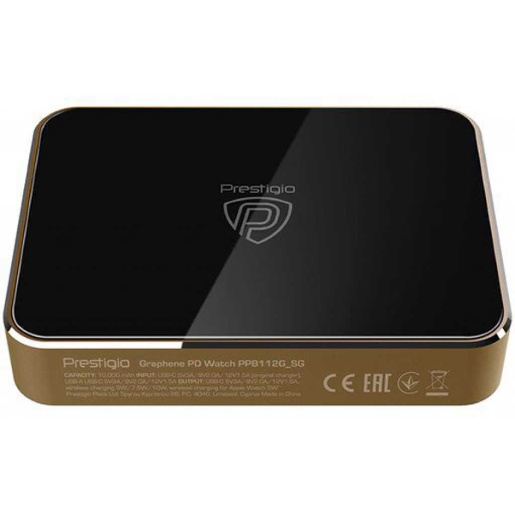 Повербанк Prestigio Graphene 10000 mAh Gold (C PPB112G_GD) ціна 3093.20 грн - фотографія 2