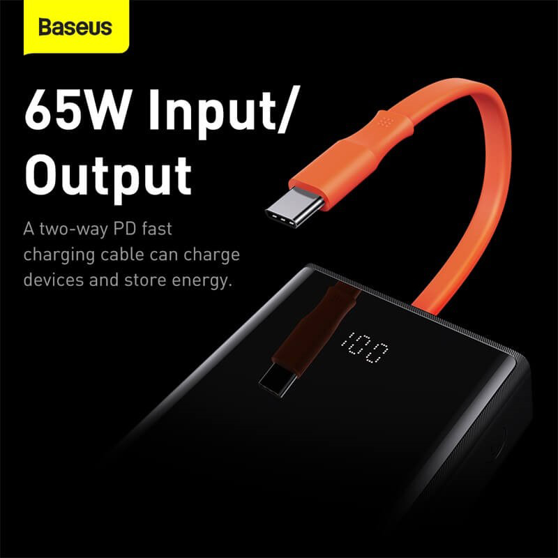 огляд товару Повербанк Baseus Elf Digital Display 20000 mAh Black (PPJL000001) - фотографія 12