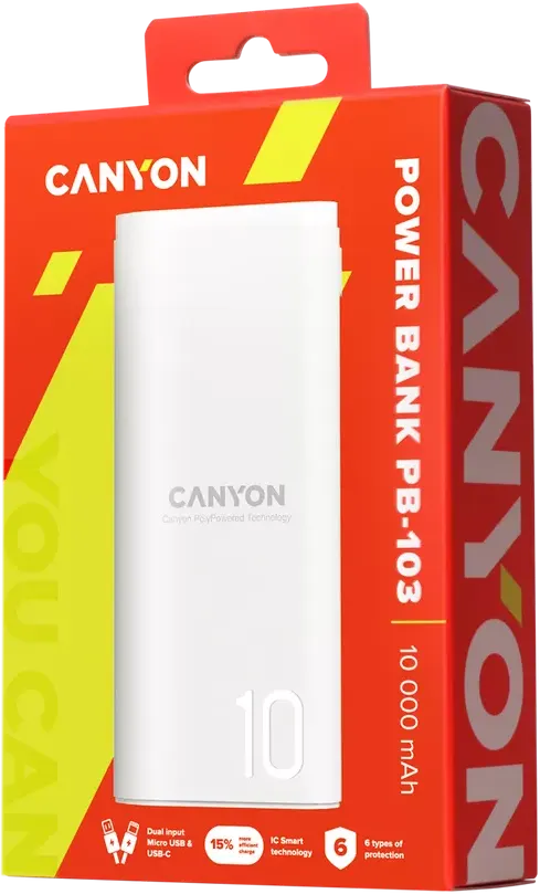 продаємо Canyon PB-103 10000 mAh (CNE-CPB010W) в Україні - фото 4