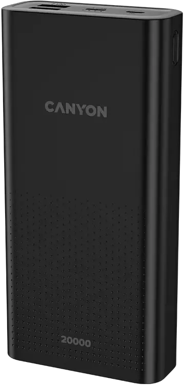 Повербанк с 2 USB Canyon PB-2001 20000 mAh (CNE-CPB2001B)