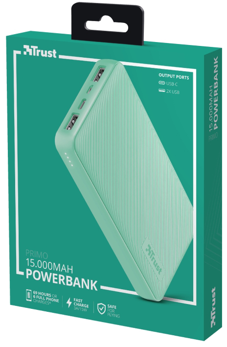 в продажу Повербанк Trust Primo 15000 mAh Mint (23902) - фото 3