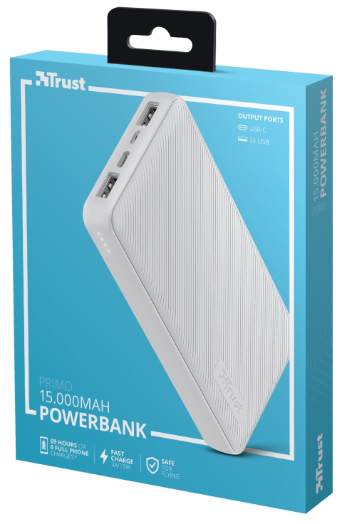 в продажу Повербанк Trust Primo 15000 mAh White (23900) - фото 3