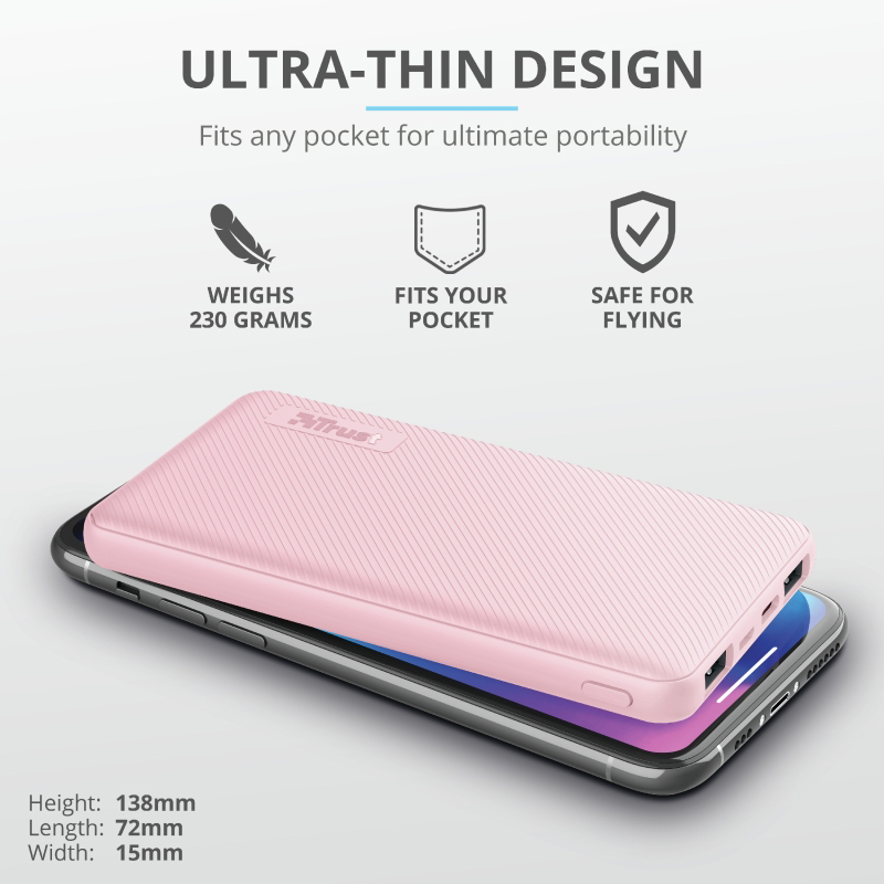 товар Trust Primo 10000 mAh Pink (23897) - фото 13