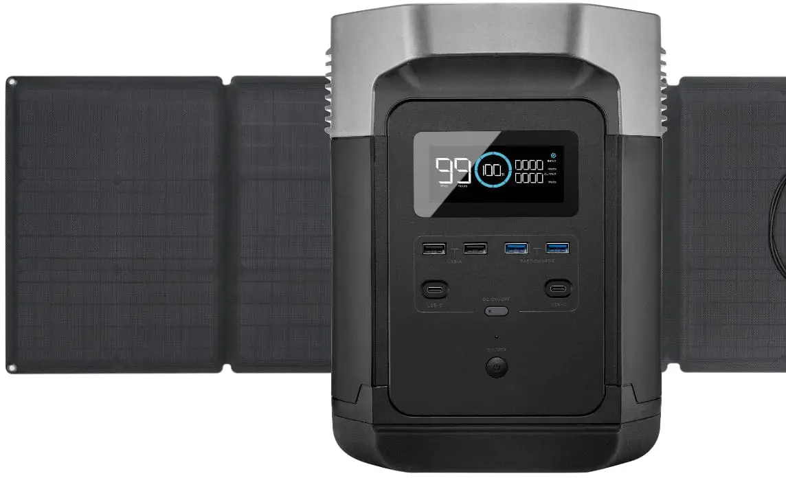 Портативна зарядна станція EcoFlow DELTA + 110W Solar Panel
