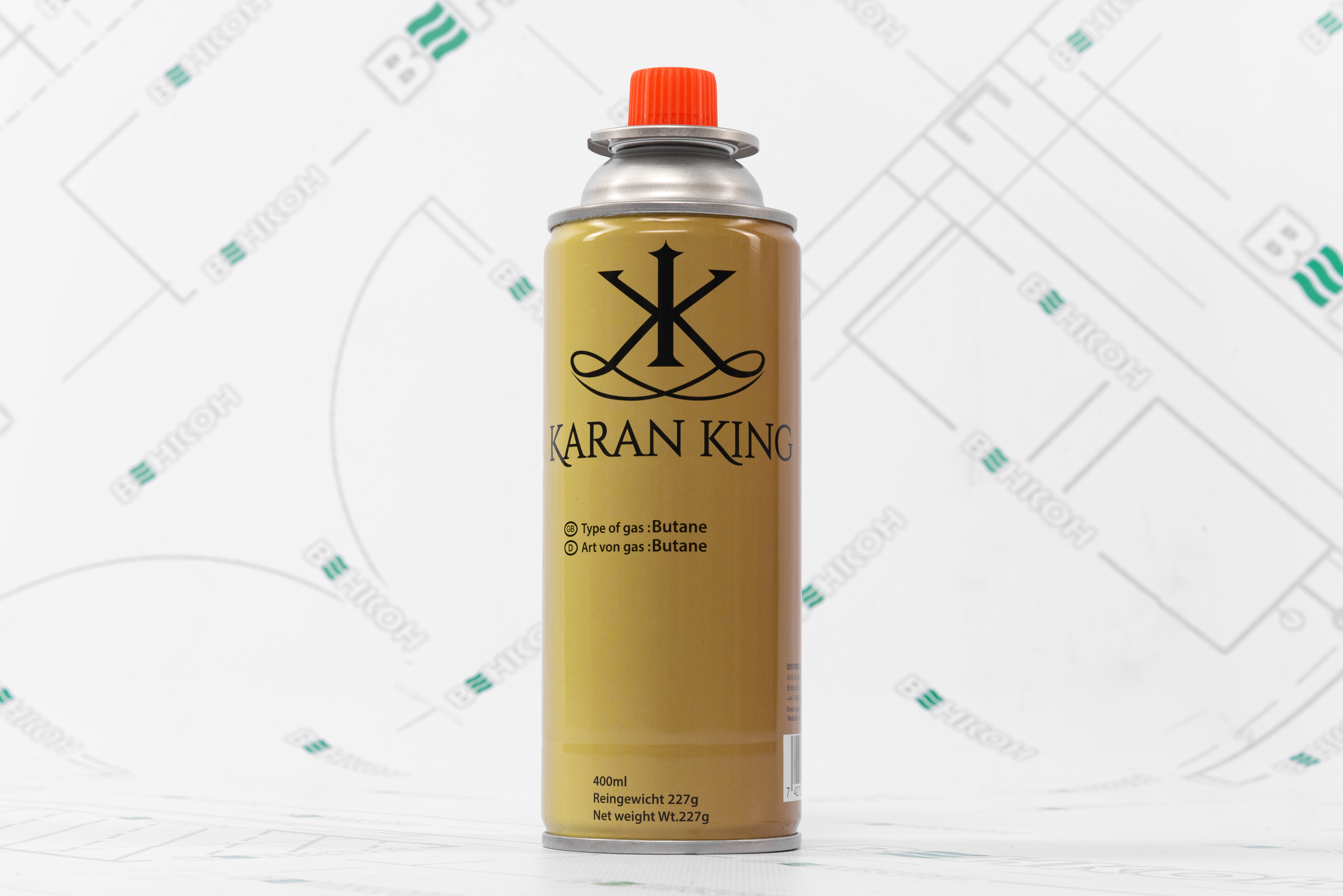 Газовий картридж Karan King 227g (цангове кріплення) ціна 115 грн - фотографія 2
