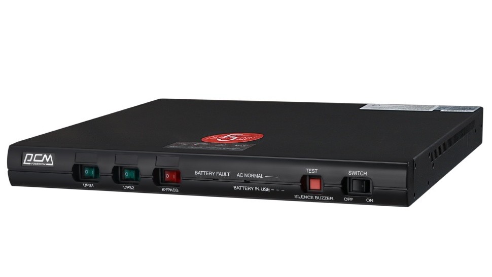 Powercom KIN-1000AP RM1U 1000VA/800W line-interactive USB 4+1 IEC
