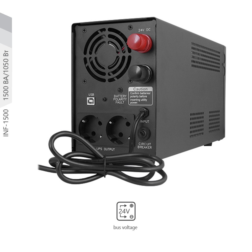 Источник бесперебойного питания Powercom INF-1500 LCD 1500VA/1050W USB 2 Schuko инструкция - изображение 6