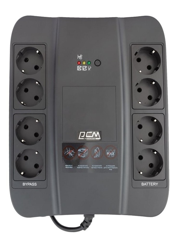 Powercom SPD-850U 850VA/510W line-interactive USB 4+4 Schuko